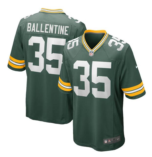 Men's Green Bay Packers #35 Corey Ballentine Green Football Stitched Game Jersey